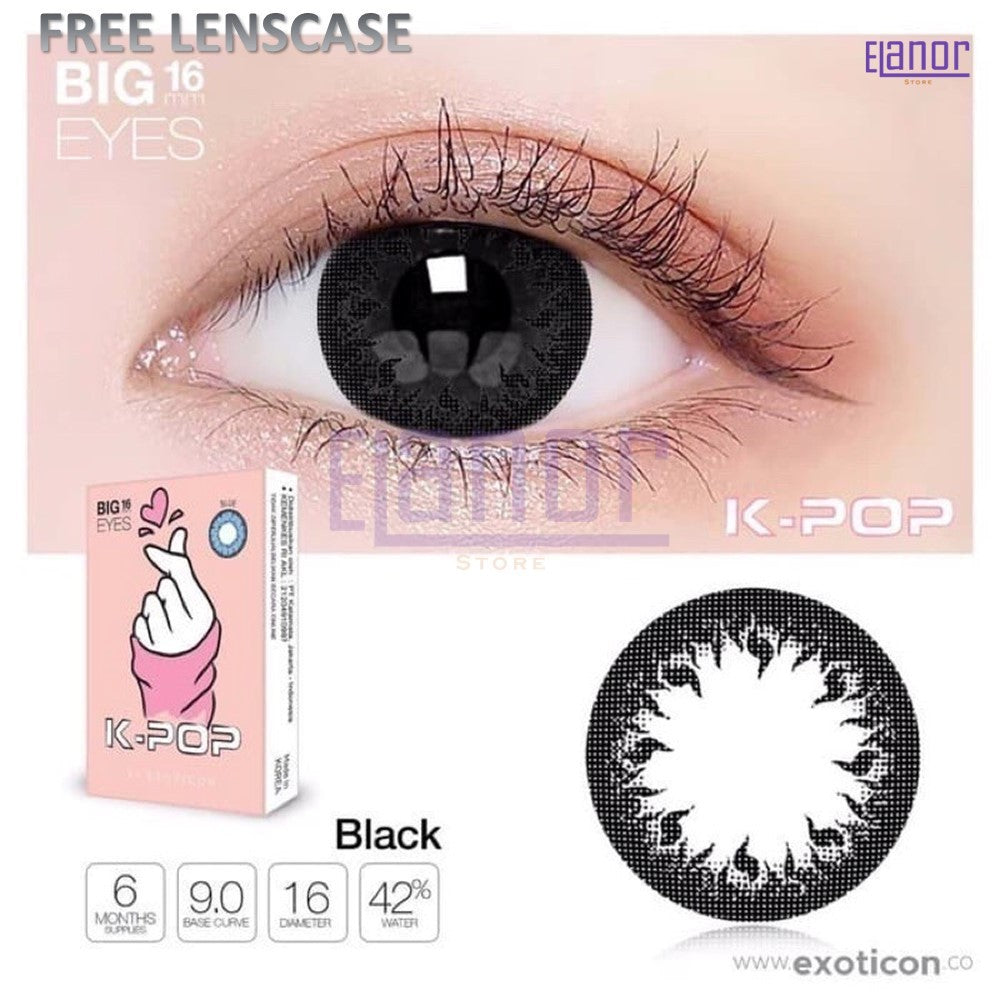 SOFTLENS KPOP (NORMAL DAN MINUS (-0.50 s/d -4.00) BIG EYES 16 MM BY EXOTICON