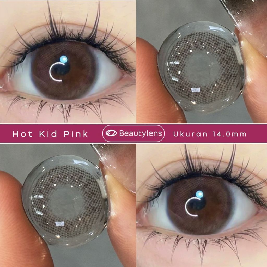 Live18 Hot Kid Pink 14.0mm Beauty Lens - Pink & Brown Colored Contact Lenses (Normal & Minus Power Available)