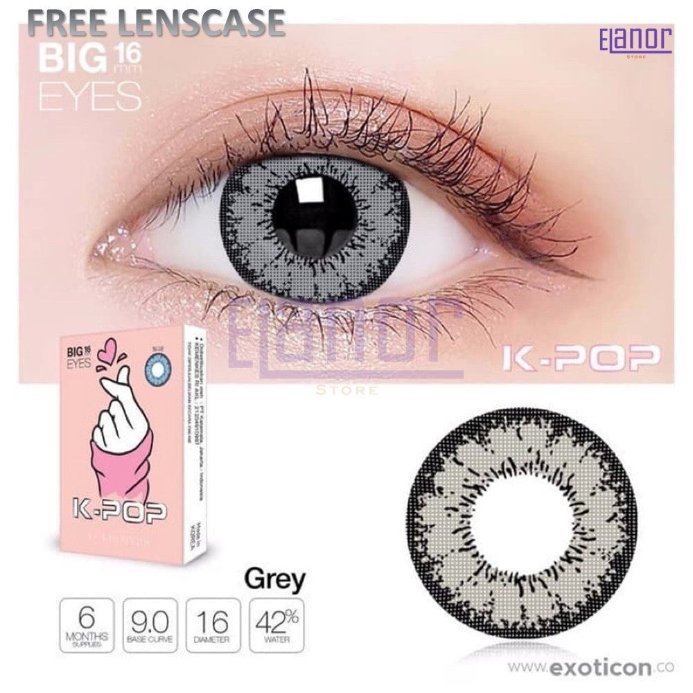 SOFTLENS KPOP (NORMAL DAN MINUS (-0.50 s/d -4.00) BIG EYES 16 MM BY EXOTICON