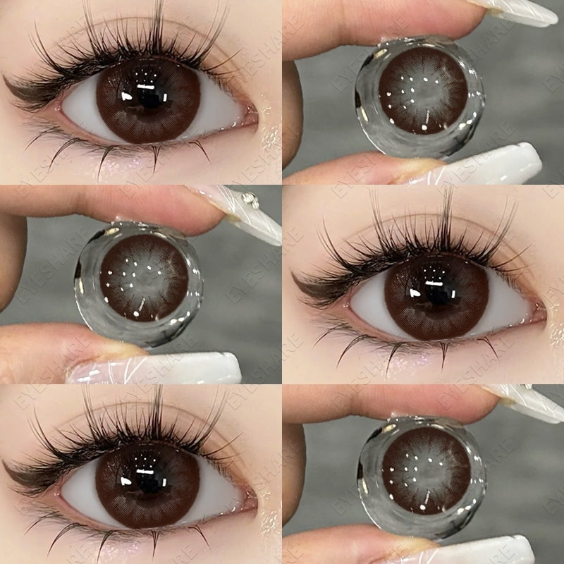 Eyeshare Black Softlens 14.5mm Big Eyes Natural Korea New Softlens Lensa Warna Soflen