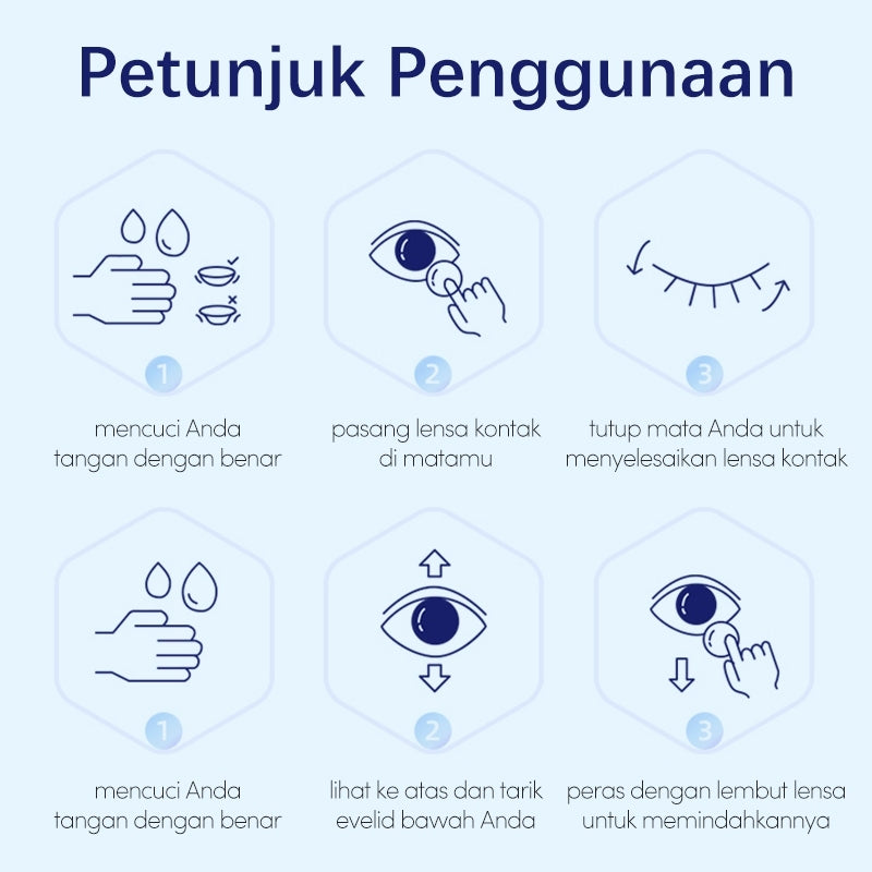 UYAAI softlens 14.5MM Minus 0.00 s/d -6.00 Mata Korea seri Milk Ball Sepasang LENSA KONTAK 6Bulan