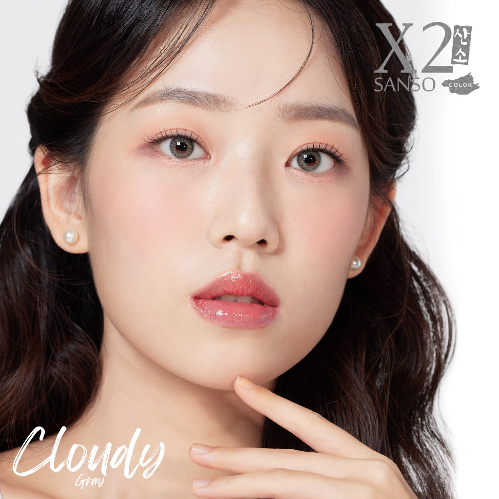 X2 Sanso Softlens - Cloudy Grey - 14.2mm Silicone Hydrogel Contact Lenses