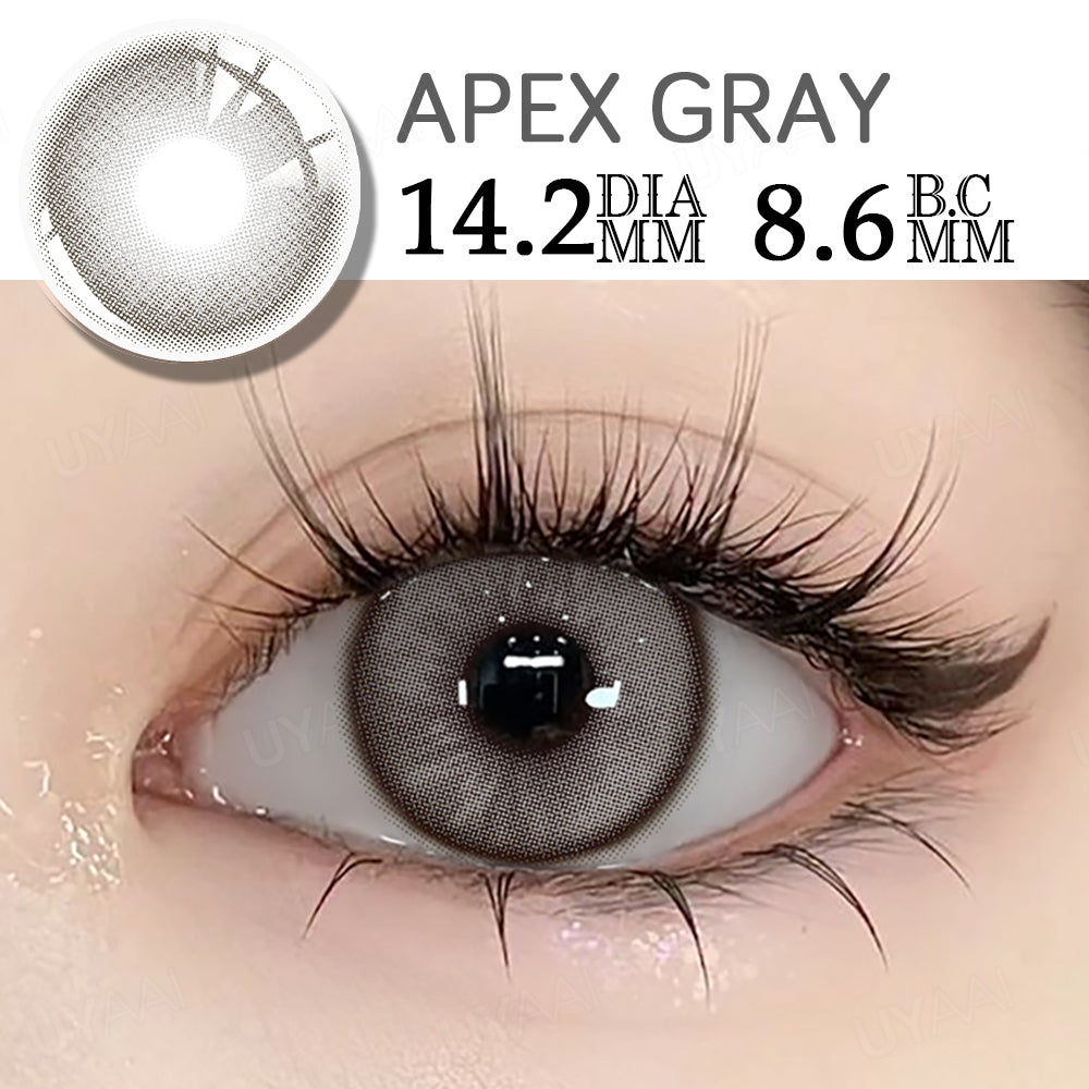 UYAAI softlens 14.2MM Minus 0.00 s/d -6.00 Mata Korea seri Apex Sepasang LENSA KONTAK 6Bulan