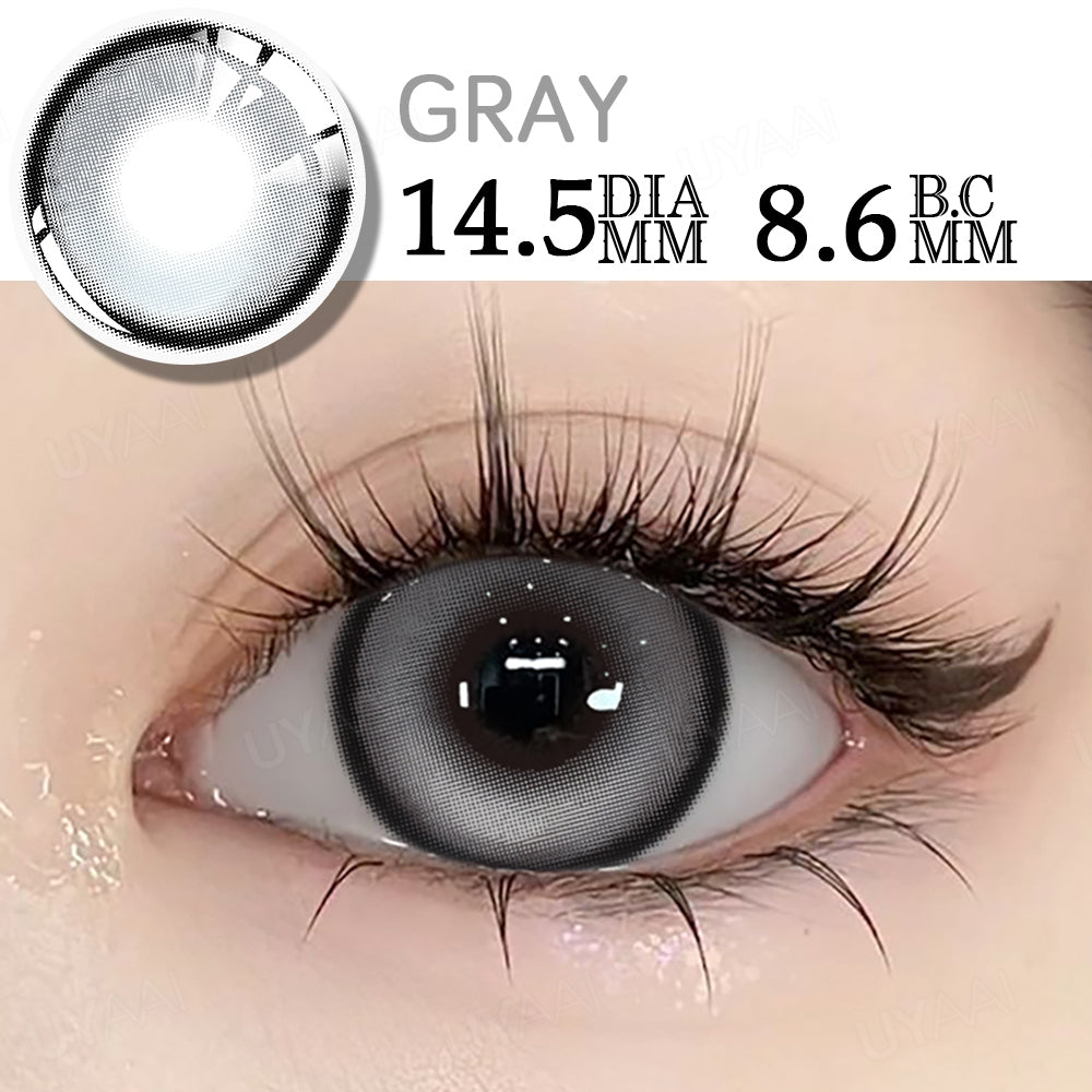 UYAAI softlens 14.5MM Minus 0.00 s/d -6.00 Mata Korea seri BUBBLE Sepasang LENSA KONTAK 6Bulan