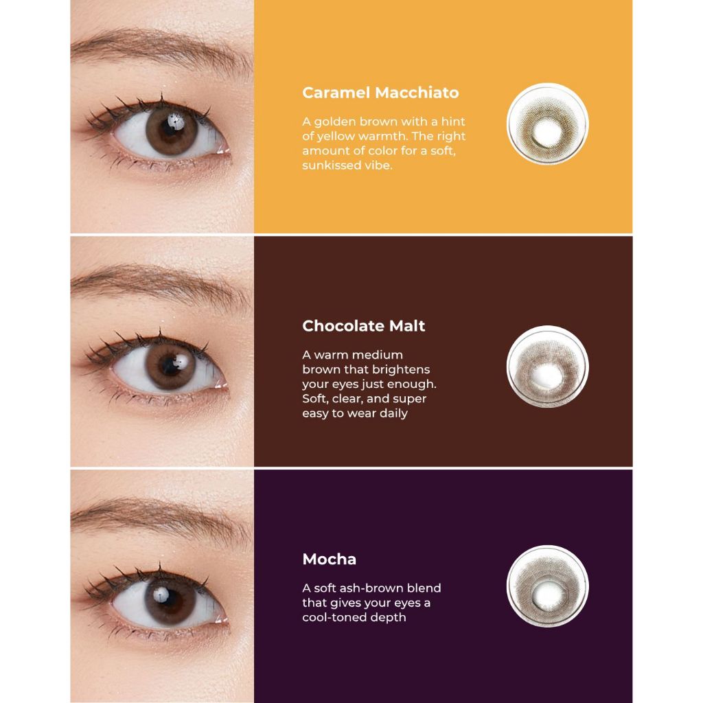 Naturalens x Oatside Mocha Softlens Biomoist (1PC/SEBELAH) Contact Lens (0 sd -10) / Soft Lens / Lensa Kontak / Soflen / Softlen / Soflens normal minus / Softlense / Lensa mata