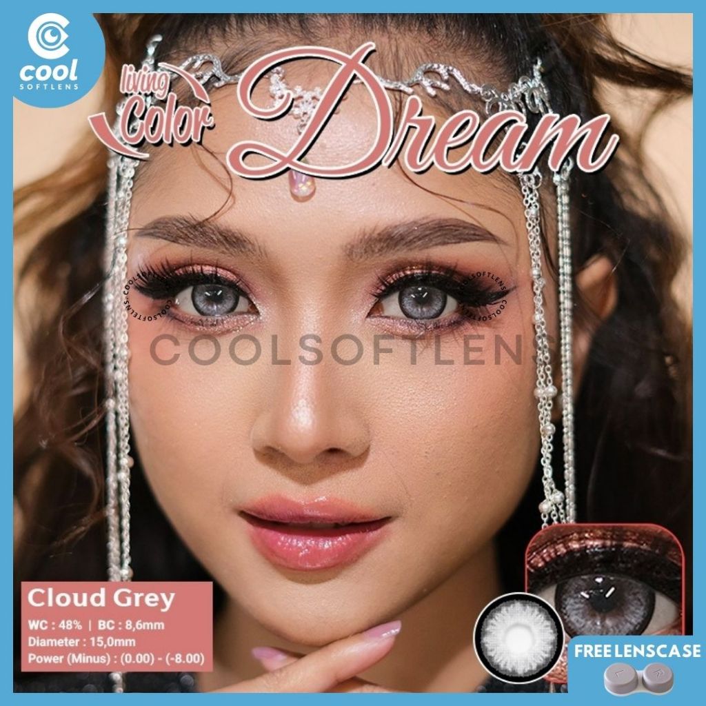 Softlens DREAM 15 MM Normal & Minus (-0,50 S/D -6,00) By Irislab / Soflen Dream / Dream By Iris Lab / Big Eyes / Korean / Soflen / Softlen / Soflens / Cloud Grey Wind Grey Flame Brown Rust Brown / SMIRIS