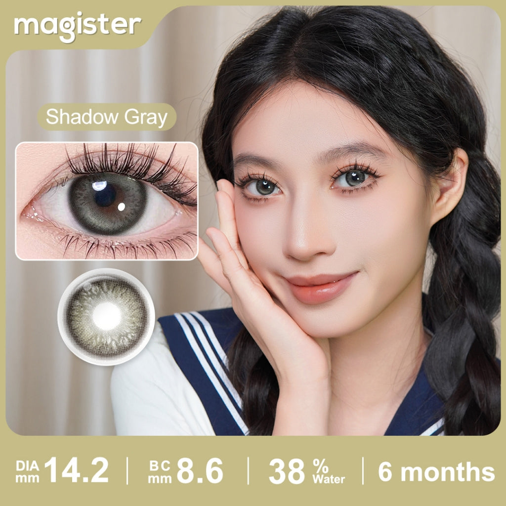 Magister Softlens minus BLUSH GIRL Buff Brown 14.2mm lensa kontak soflen warna Shadow Gray soflens normal