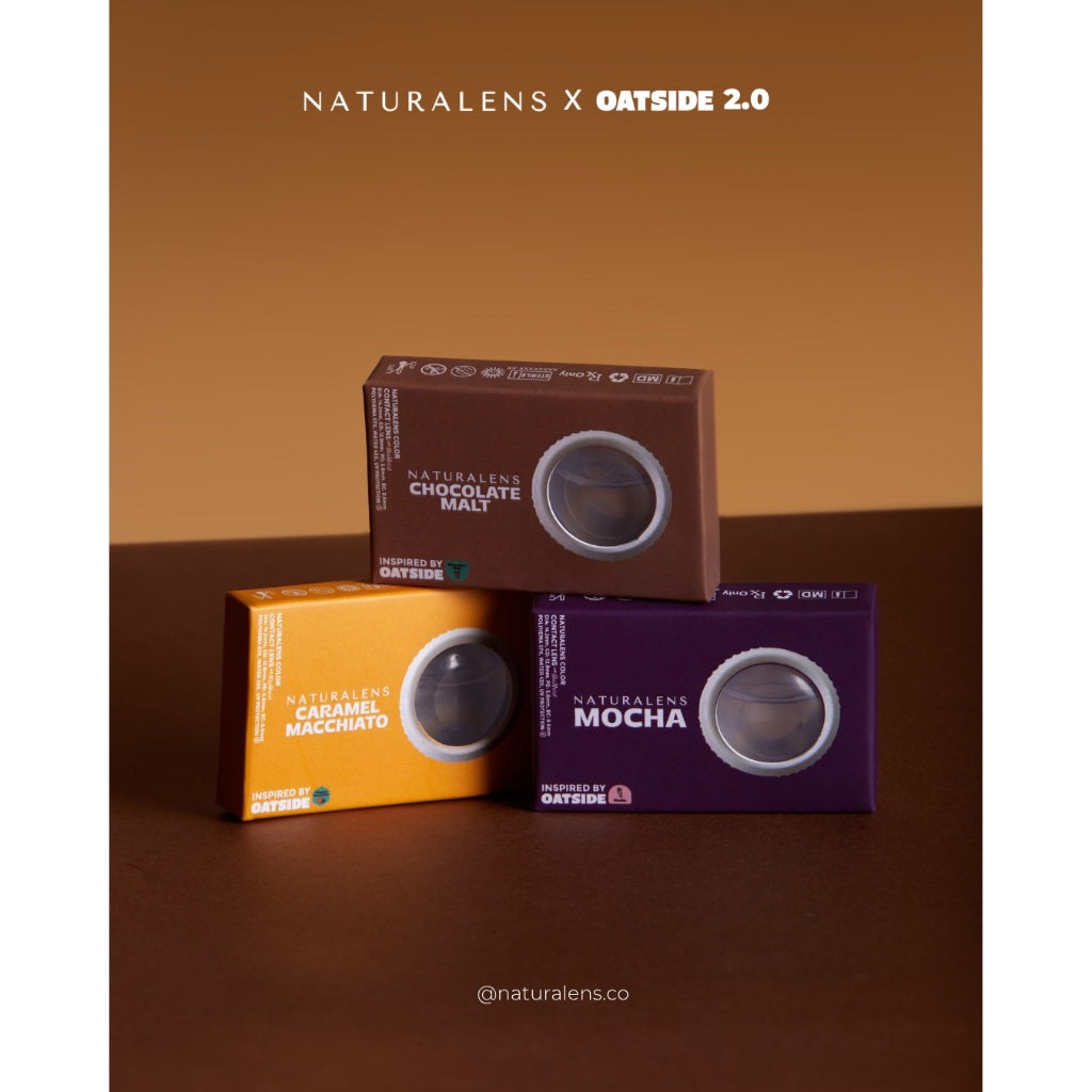 Naturalens x Oatside Chocolate Malt Softlens Biomoist (1PC/SEBELAH) Contact Lens (0 sd -10) / Soft Lens / Lensa Kontak / Soflen / Softlen / Soflens normal minus / Softlense / Lensa mata