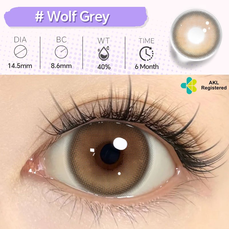 [COD]Mysticeyes Softlens Twilight series Wolf Grey Lensa kontak Normal Diameter14.5MM