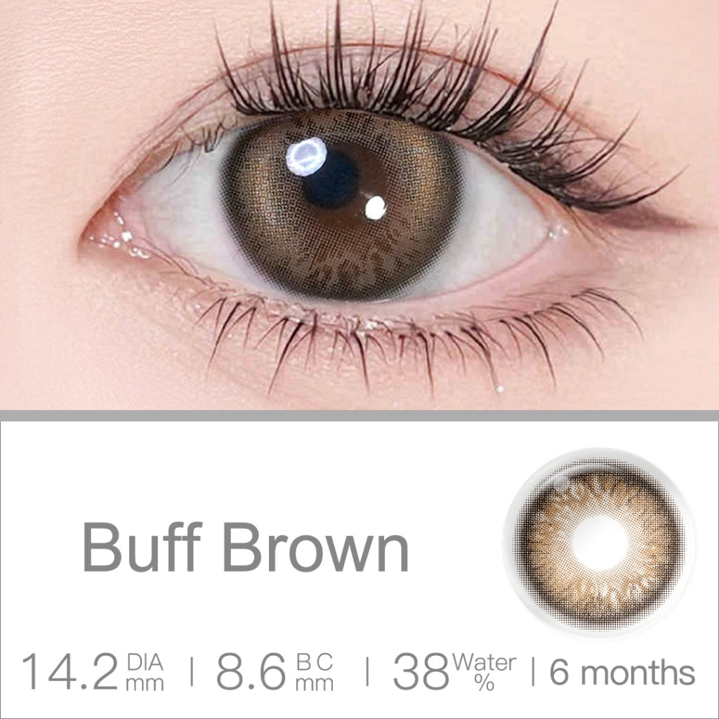 Magister Softlens minus BLUSH GIRL Buff Brown 14.2mm lensa kontak soflen warna Shadow Gray soflens normal