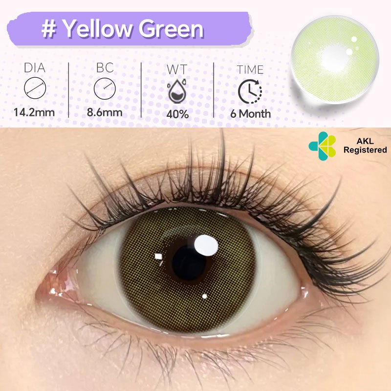 Mysticeyes Softlens  Blue Lens Cosplay Lenses Green Softlens Normal 14.0-14.5MM