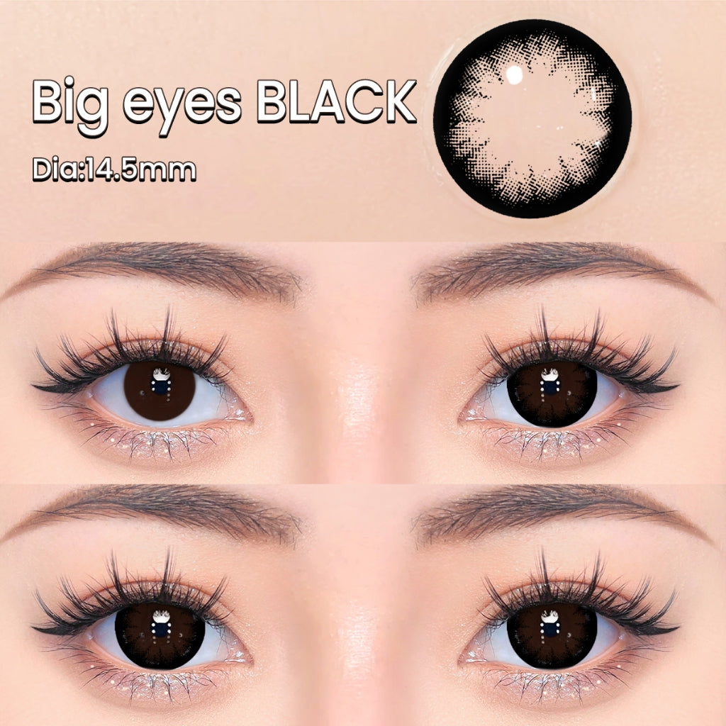 UYAAI softlens 14.5MM Minus 0.00 s/d -6.00 Mata Korea seri Big eyes Sepasang LENSA KONTAK  6Bulan