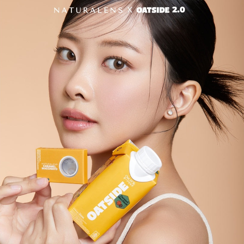 Naturalens x Oatside Caramel Macchiato Softlens Biomoist (1PC/SEBELAH) Contact Lens (0 sd -10) / Soft Lens / Lensa Kontak / Soflen / Softlen / Soflens normal minus / Softlense / Lensa mata