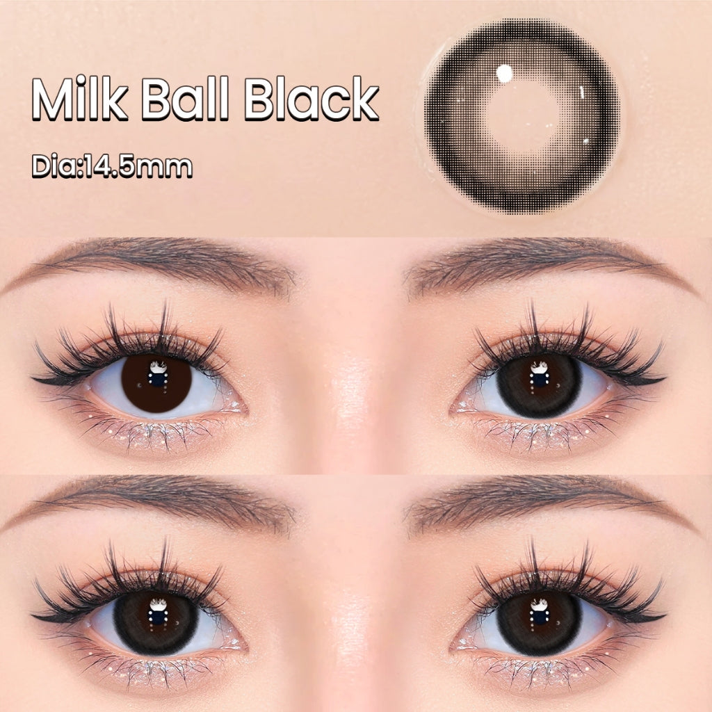 UYAAI softlens 14.5MM Minus 0.00 s/d -6.00 Mata Korea seri Milk Ball Sepasang LENSA KONTAK 6Bulan