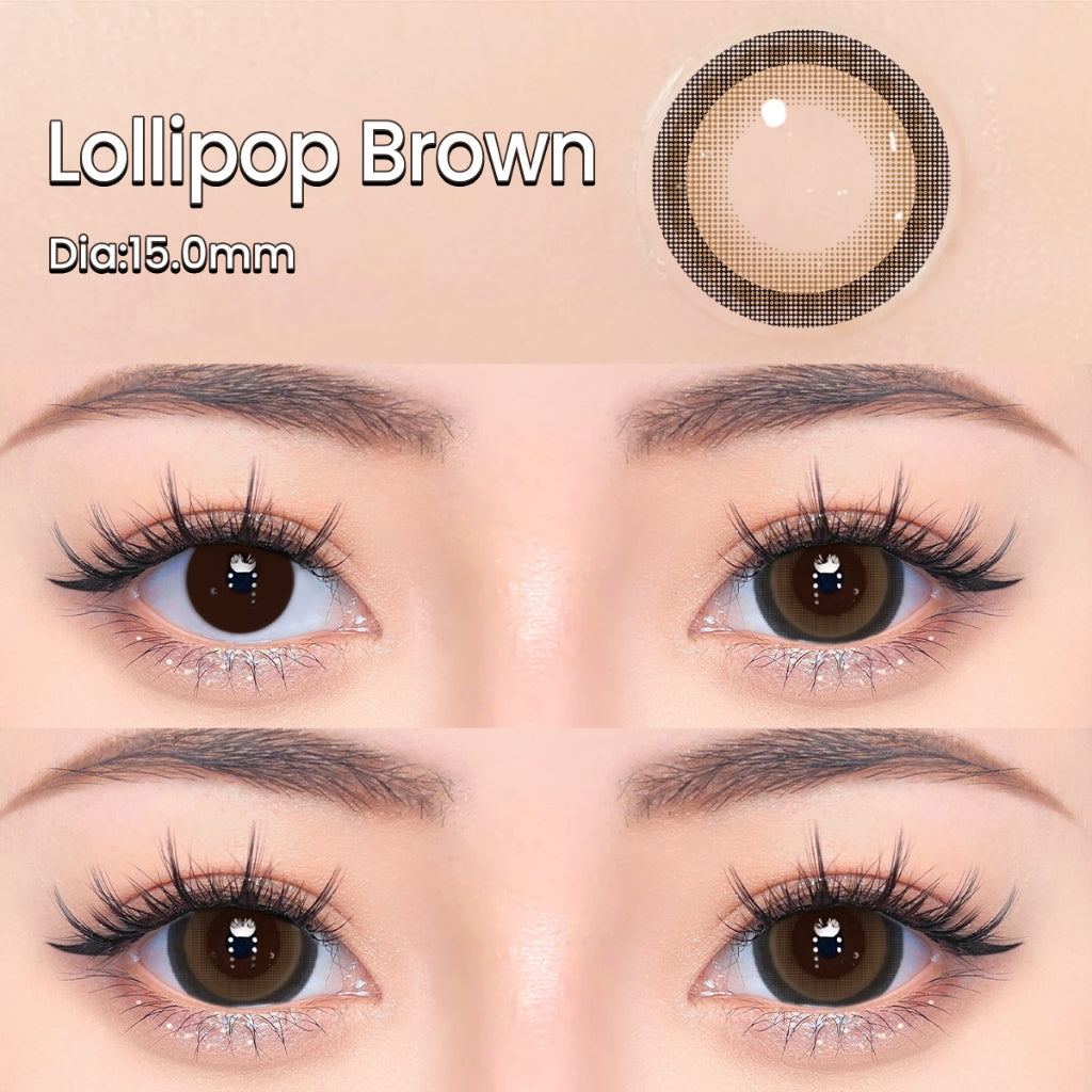 UYAAI Softlens 15MM Minus 0.00 s/d -6.00 Mata Korea Seri Lollipop Sepasang LENSA KONTAK  6Bulan