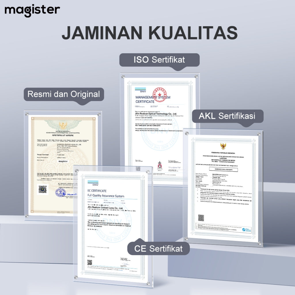 [0.00~-8.00] Magister Softlens Minus 14.5mm Diamond Seri Soflen Minus Soflens Grey Softlens Brown