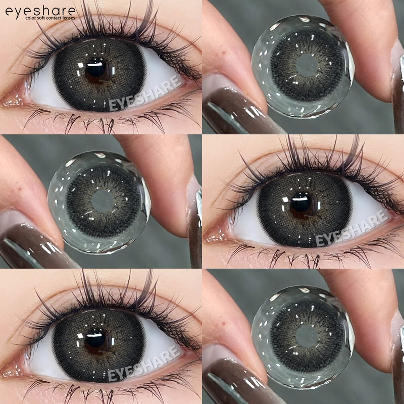 HOLLAND Series Brown Colored Contact Lenses - 14.5mm Diameter, Includes Free Lens Case