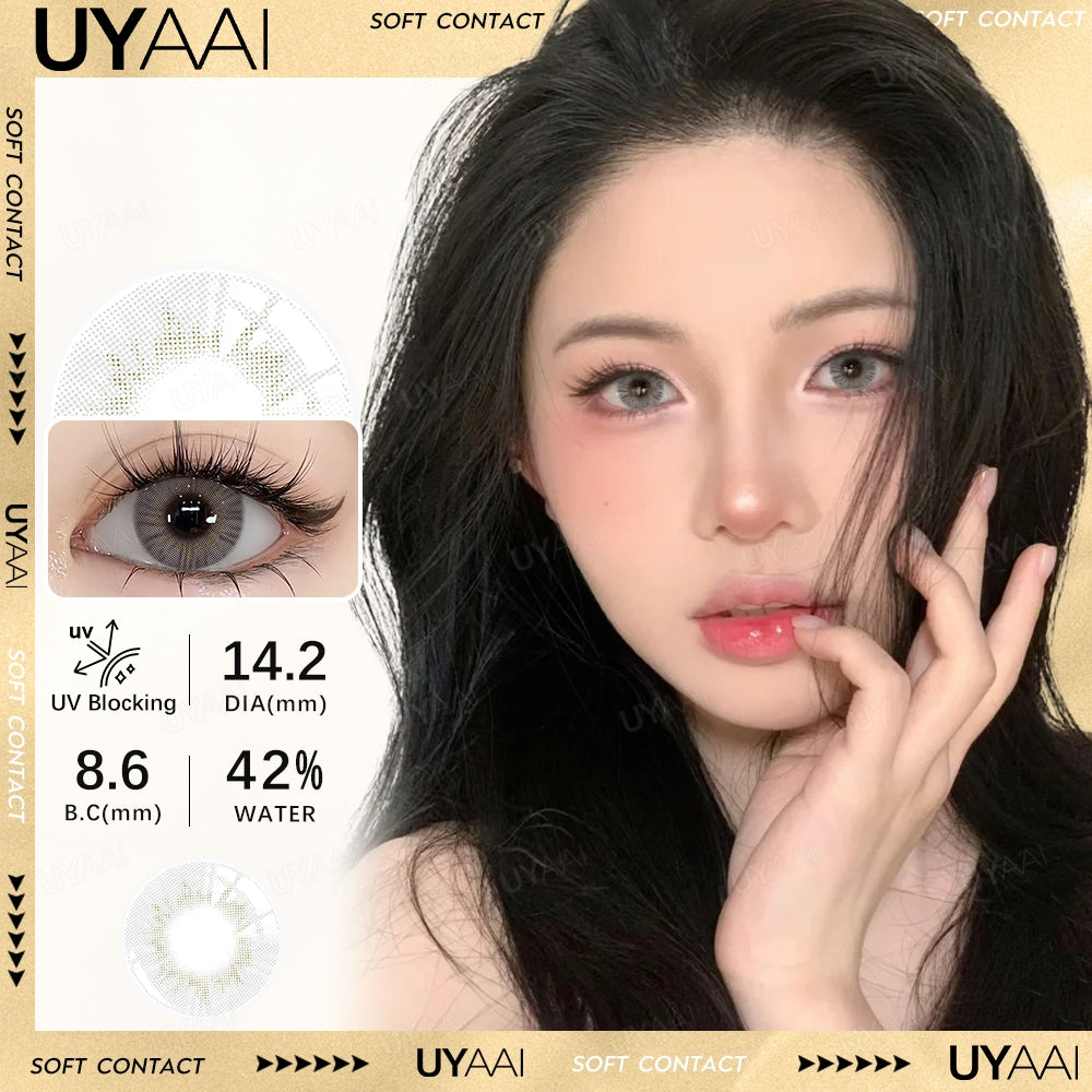 UYAAI softlens 14.5MM Minus Normal 0.00 s Mata Korea seri BUBBLE Sepasang LENSA KONTAK  6Bulan