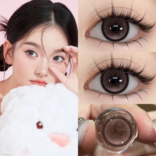 UYAAI Daily Disposable Colored Contact Lenses - VIVIRING Series in Pink, Brown, Purple (14.2mm)