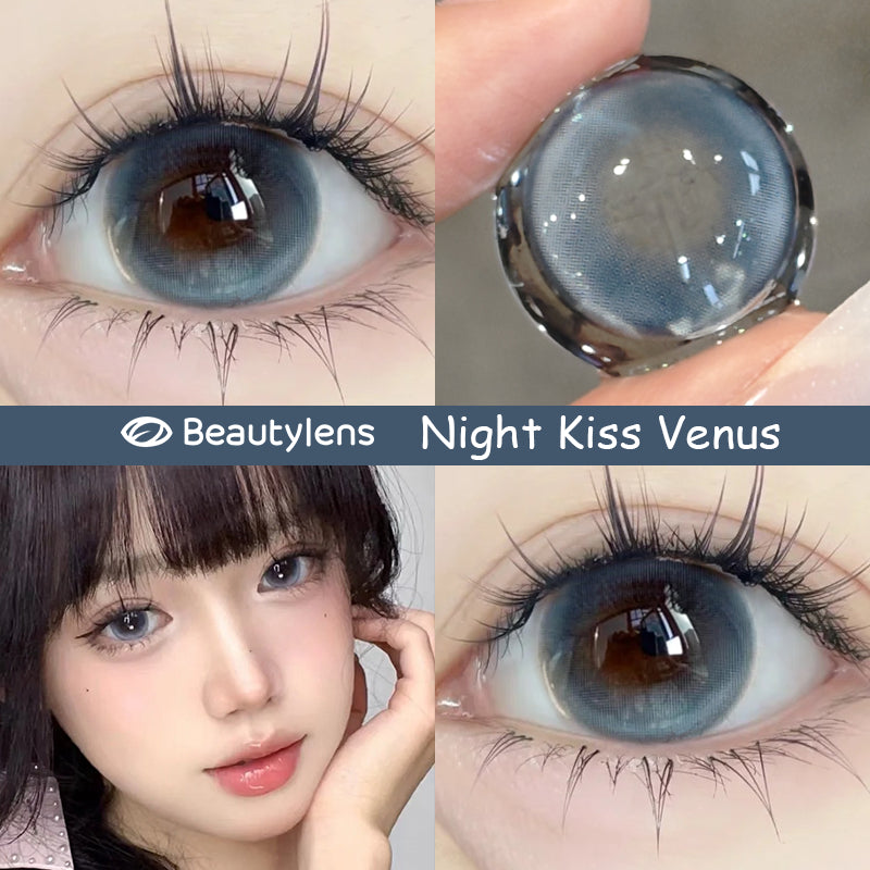 Natural Beauty Colored Contact Lenses (Green & Blue) for Vision Correction - Power Range: -1.00 to -8.00, 14.5mm Diameter