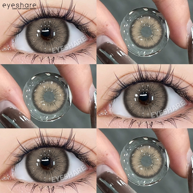 HOLLAND Series Brown Colored Contact Lenses - 14.5mm Diameter, Includes Free Lens Case