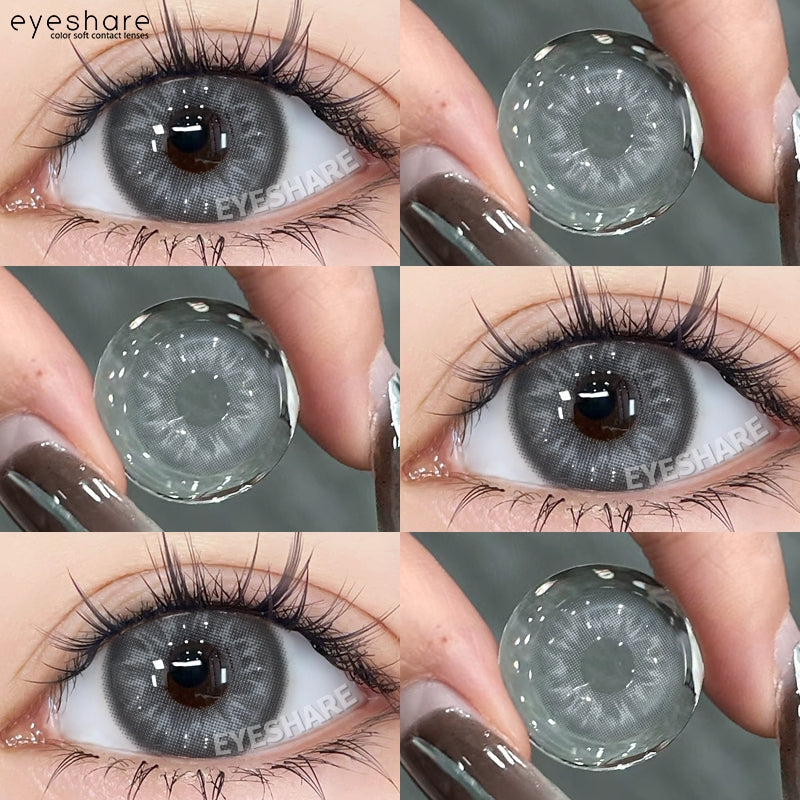 HOLLAND Series Brown Colored Contact Lenses - 14.5mm Diameter, Includes Free Lens Case