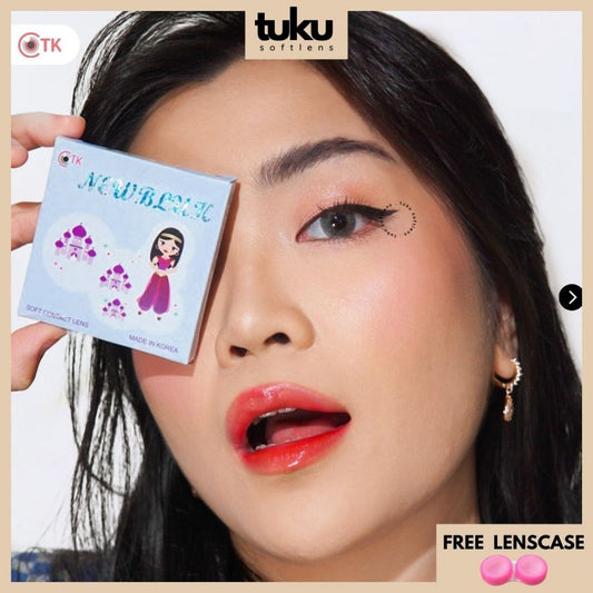 SOFTLENS NEWBLUK 15 MM NORMAL & MINUS (-0,50 S/D -3,00) BY CTK / SOFLEN NEWBLUK / NEWBLUK BY CTK / NOBLUK / SOFTLENS NATURAL / KOREA / SOFTLEN / SOFLENS / BLACK GREY BROWN BLUE VIOLET GREEN AQUA GREY / TUKUSOFTLENS / TUKU SOFTLENS
