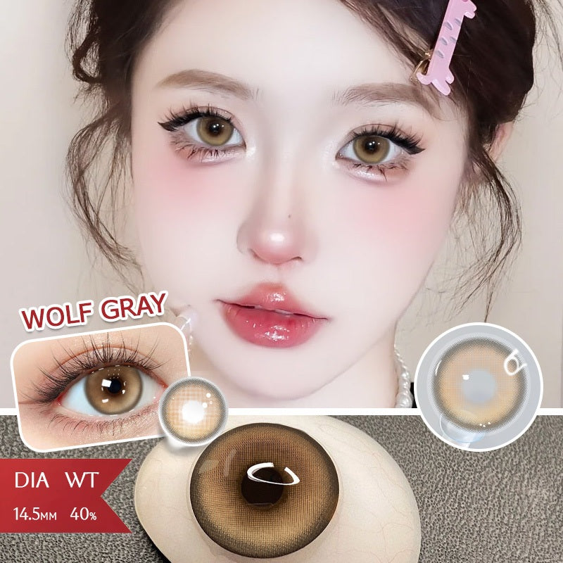 [COD]Mysticeyes Softlens Twilight series Wolf Grey Lensa kontak Normal Diameter14.5MM