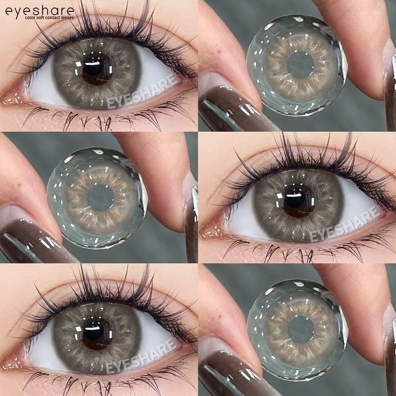 HOLLAND Series Brown Colored Contact Lenses - 14.5mm Diameter, Includes Free Lens Case