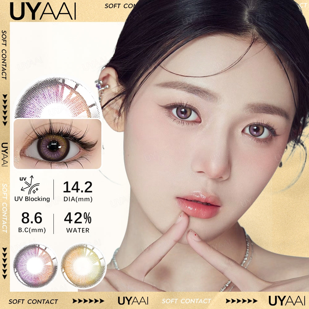 UYAAI softlens 14.5MM Minus Normal 0.00 s Mata Korea seri BUBBLE Sepasang LENSA KONTAK  6Bulan
