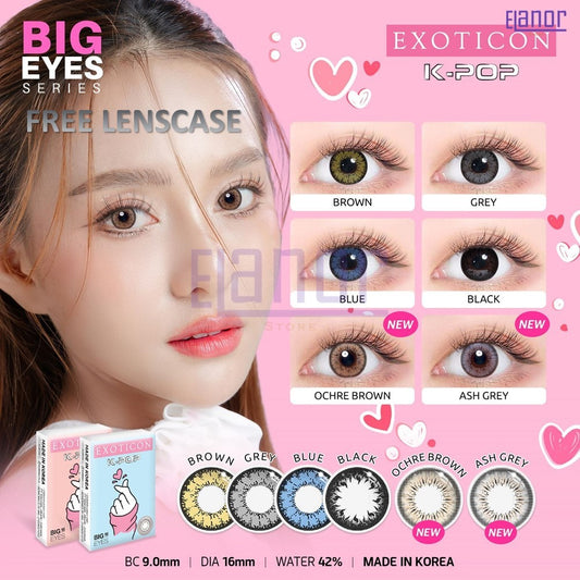 SOFTLENS KPOP (NORMAL DAN MINUS (-0.50 s/d -4.00) BIG EYES 16 MM BY EXOTICON