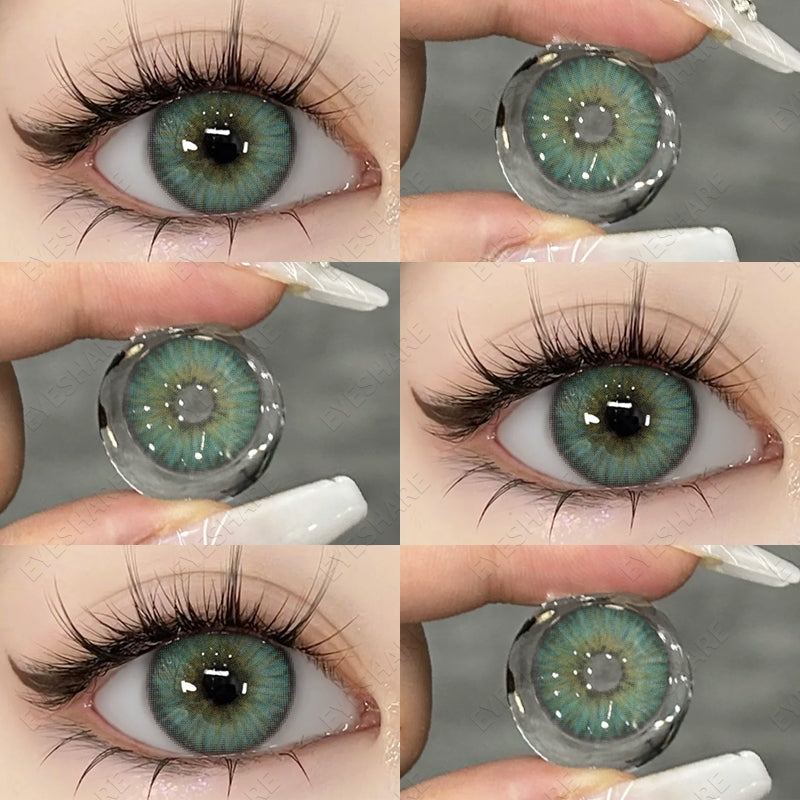 HOLLAND Series Brown Colored Contact Lenses - 14.5mm Diameter, Includes Free Lens Case