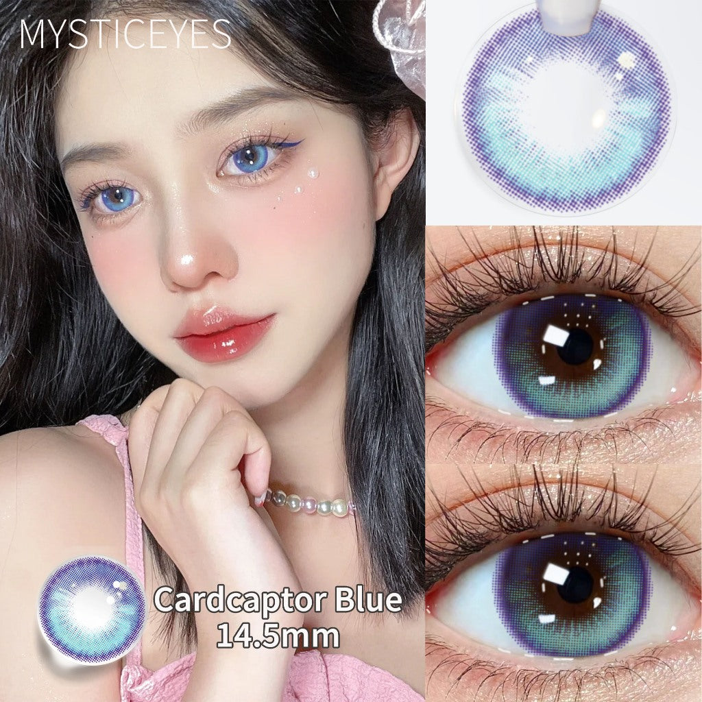 Mysticeyes Softlens  Blue Lens Cosplay Lenses Green Softlens Normal 14.0-14.5MM