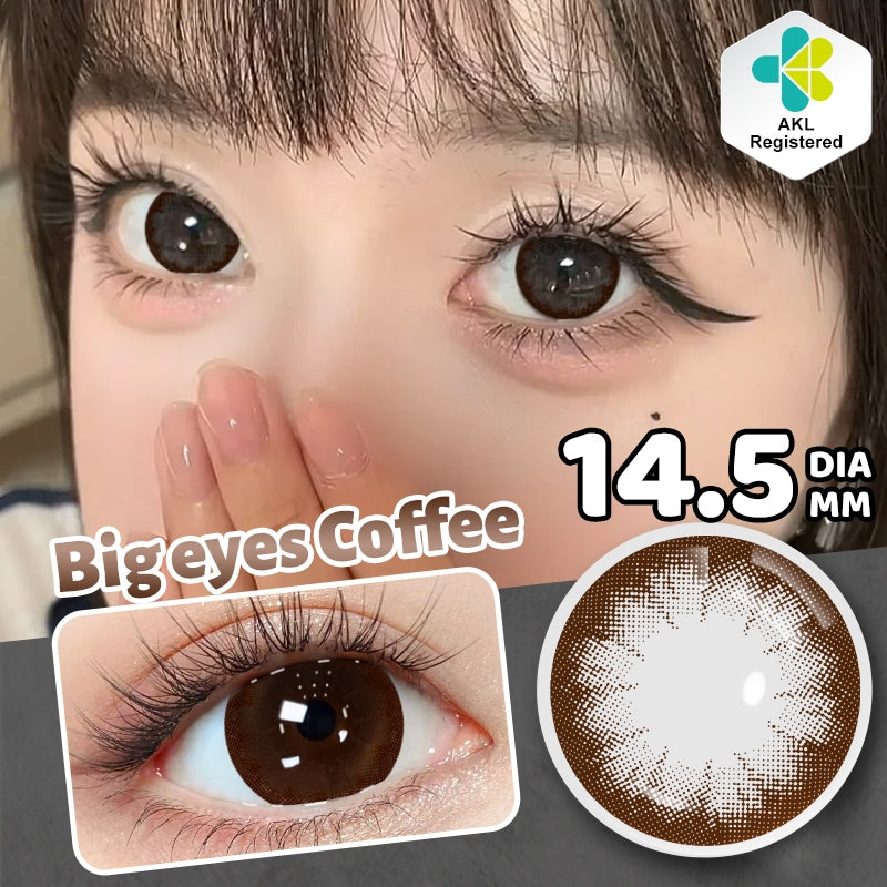 MysticEyes 15.0mm Big Eye Supersize Colored Contact Lenses - Enlarging & Natural Effect (Includes Free Lens Case)