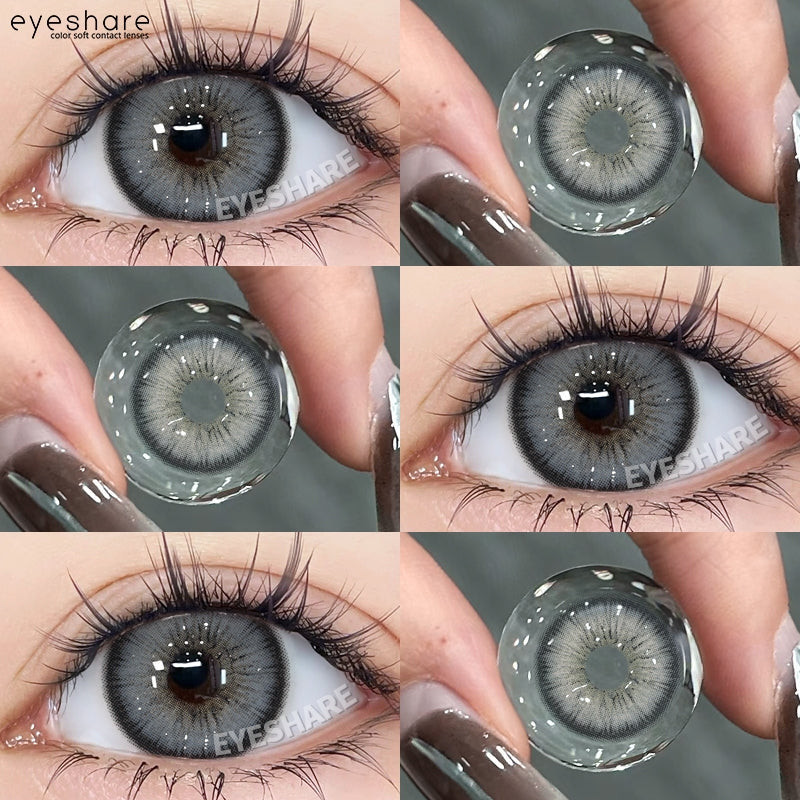 HOLLAND Series Brown Colored Contact Lenses - 14.5mm Diameter, Includes Free Lens Case