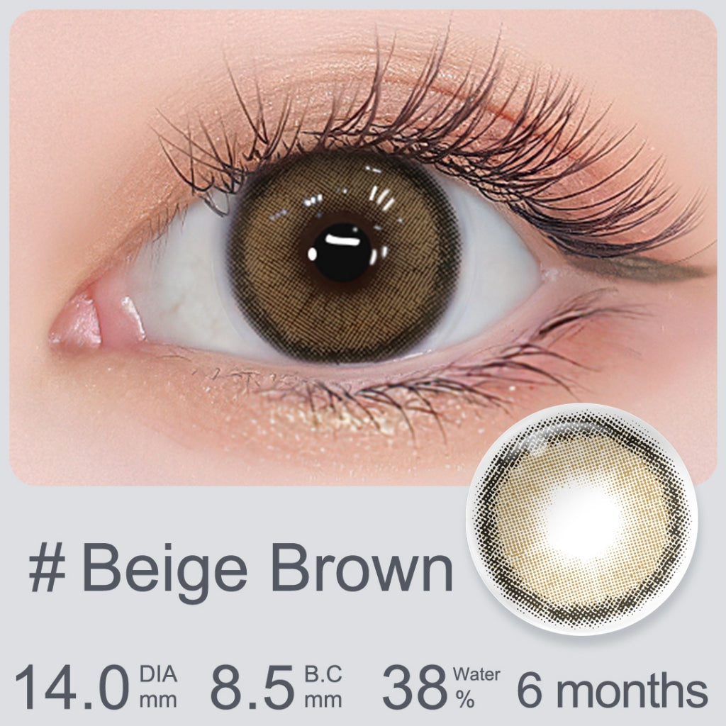 [0.00~-6.00] Magister softlens minus 14 mm nude brown soflen minus OMG Brown Korea Lensa Kontak Bestseller soflens Natural