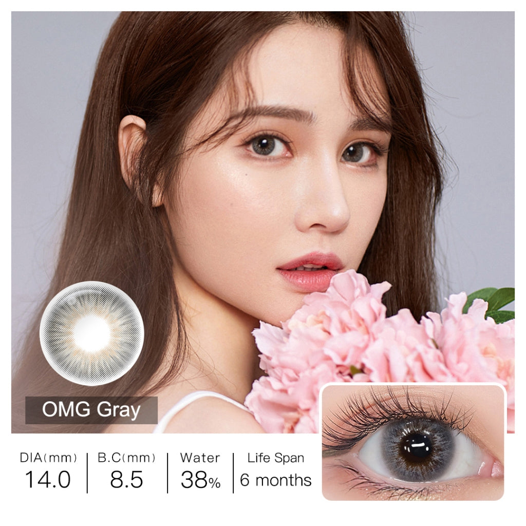 Magister Softlens Minus (-1.00 s/d -6.00) OMG Softlens Black lensa kontak warna diameter 14MM softlens Brown softlens Gray soflen mata soflent soflen normal