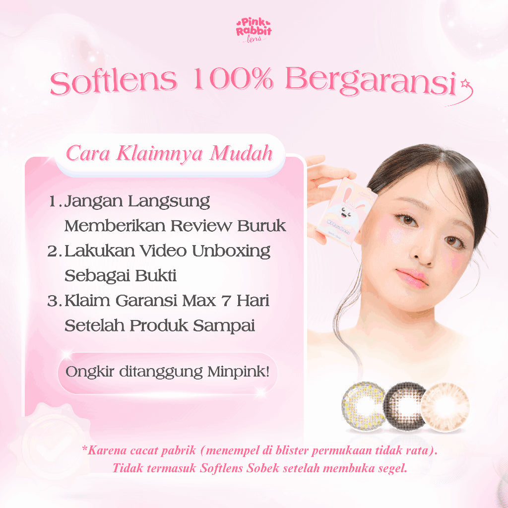PINK RABBIT Super Comfy Chiara Grey Colored Contact Lenses - Power Range: Plano to -10.00 (Single Lens / 1 PCS)