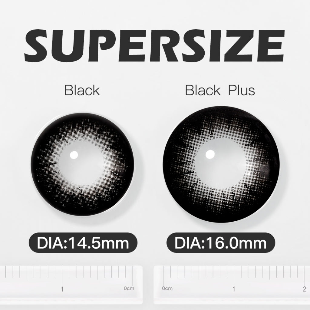 Magister softlens Normal 16mm big eyes soflens hitam soflens Brown DIA14.5 Softlen Black Lens Kontak Doll Eyes with Case