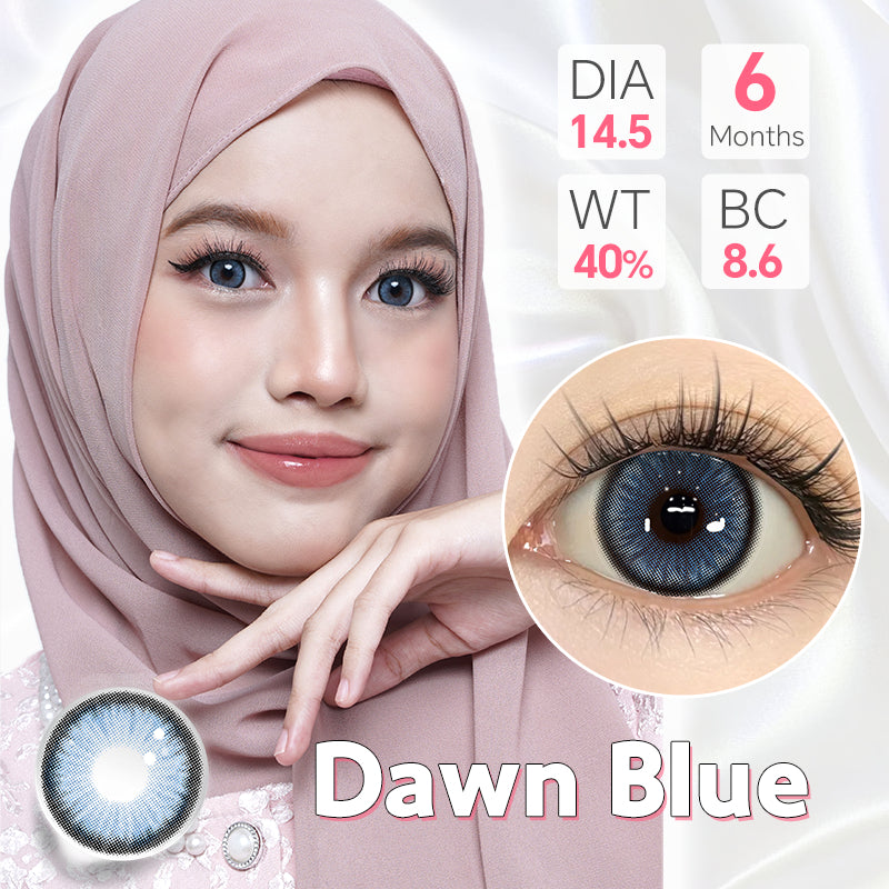 MysticEyes Dawn Series Colored Contact Lenses - 14.5mm Diameter, Includes Free Lens Case