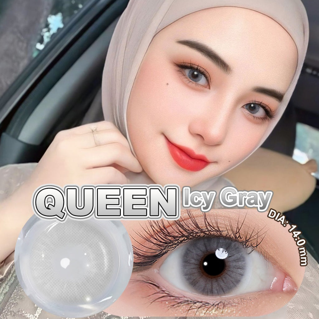 [0.00~-6.00] Magister softlens minus NILS normal 14.2 mm Gray sepasang Cocok untuk riasan Korea