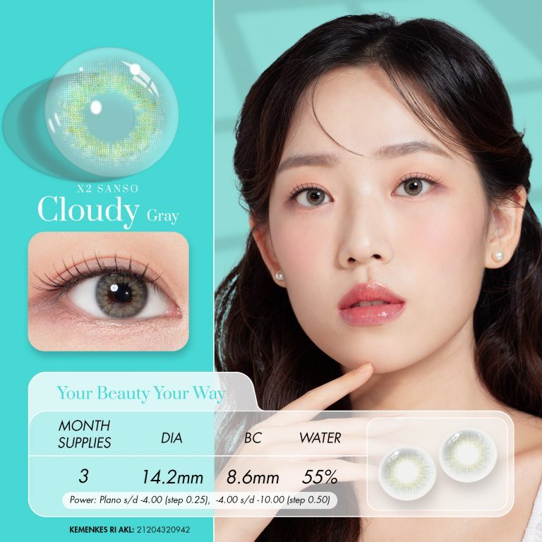 X2 Softlens - X2 Sanso Series Sky Blue | Beige Brown | Cloudy Grey | Soflens Korea | Soflens Minus