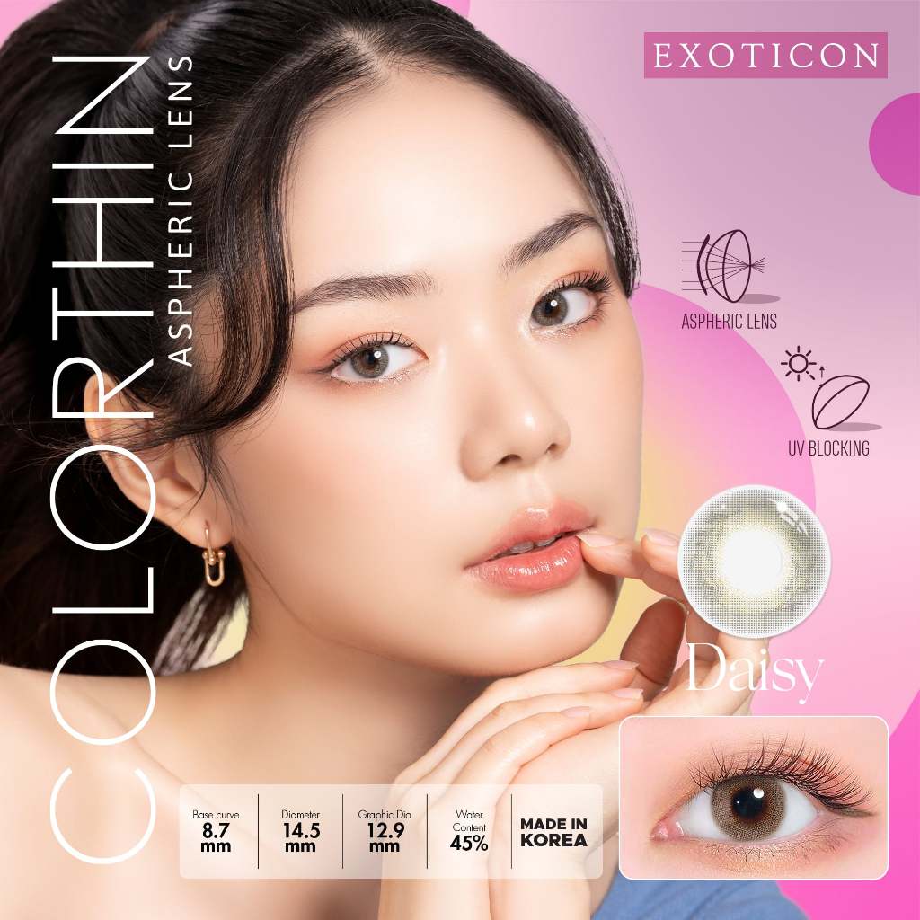 Exoticon Softlens - Colorthin - Daisy | Tulip | Dahlia | Marigold | Cherry Blossom | Soflens Korea
