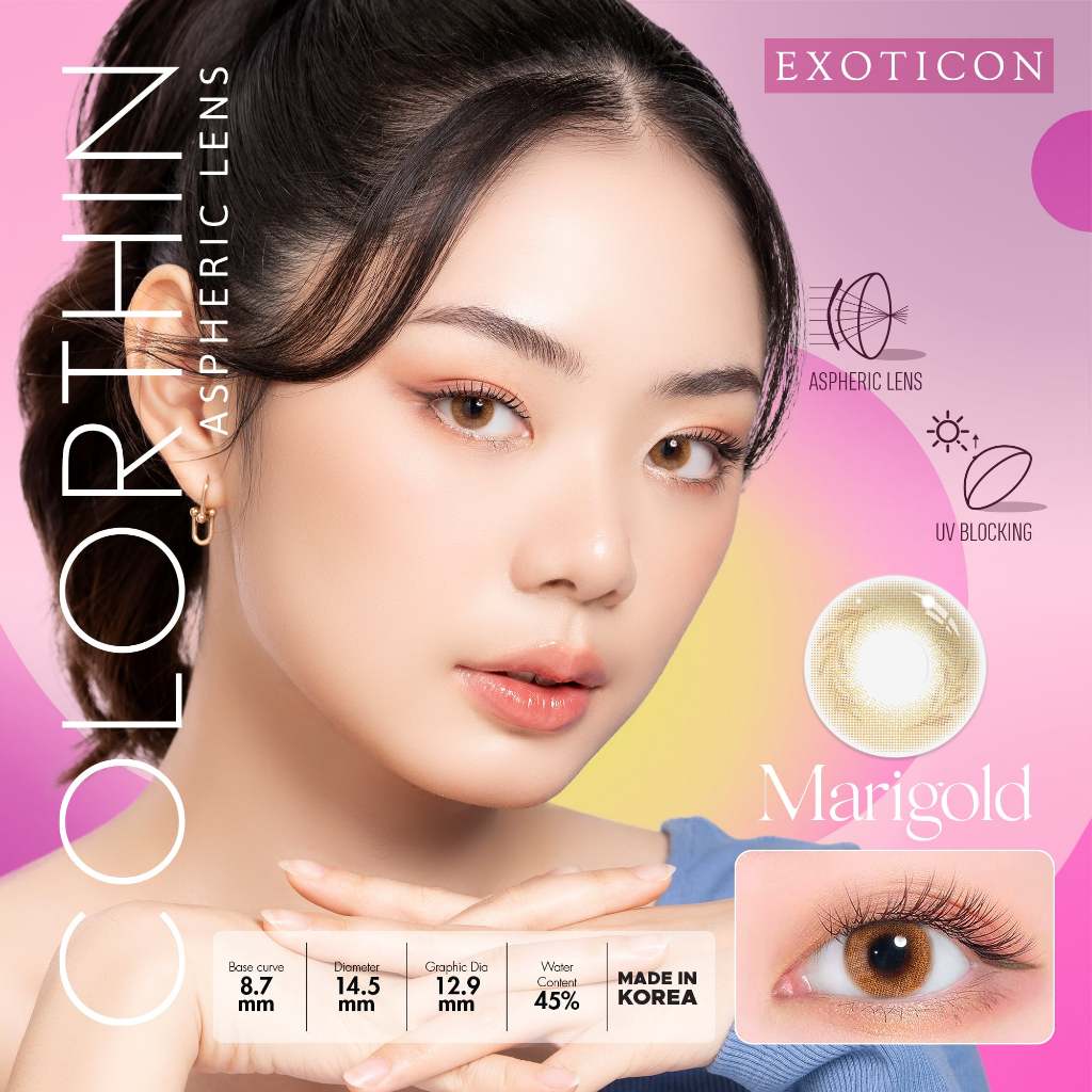 Exoticon Softlens - Colorthin - Daisy | Tulip | Dahlia | Marigold | Cherry Blossom | Soflens Korea