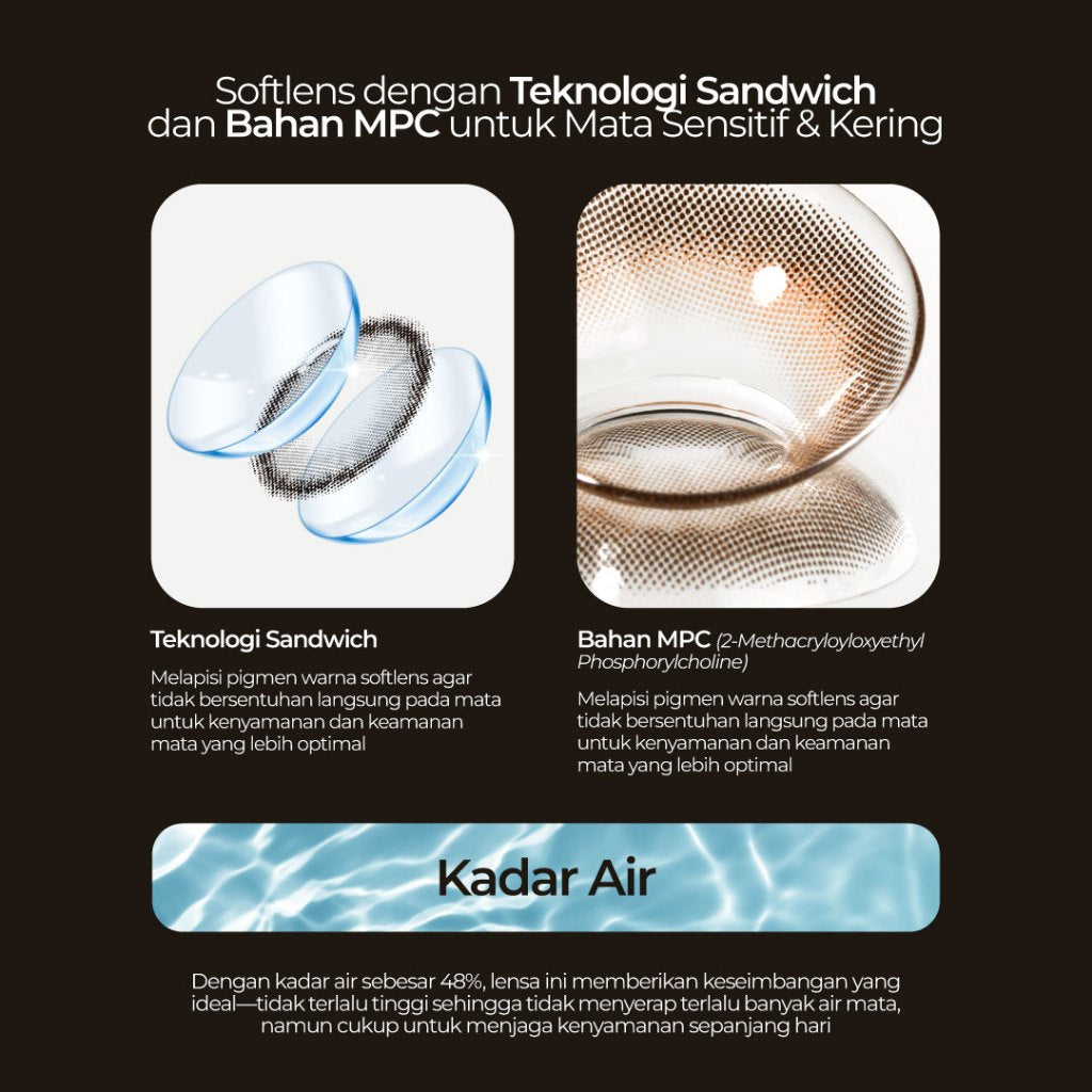 EYELOVIN Softlens OHAN - Hana Grey - Softlens Premium MPC Best Seller untuk Mata Sensitif Korean Look - Bisa Normal dan Minus up to -10.00 (1 pc/sebelah)
