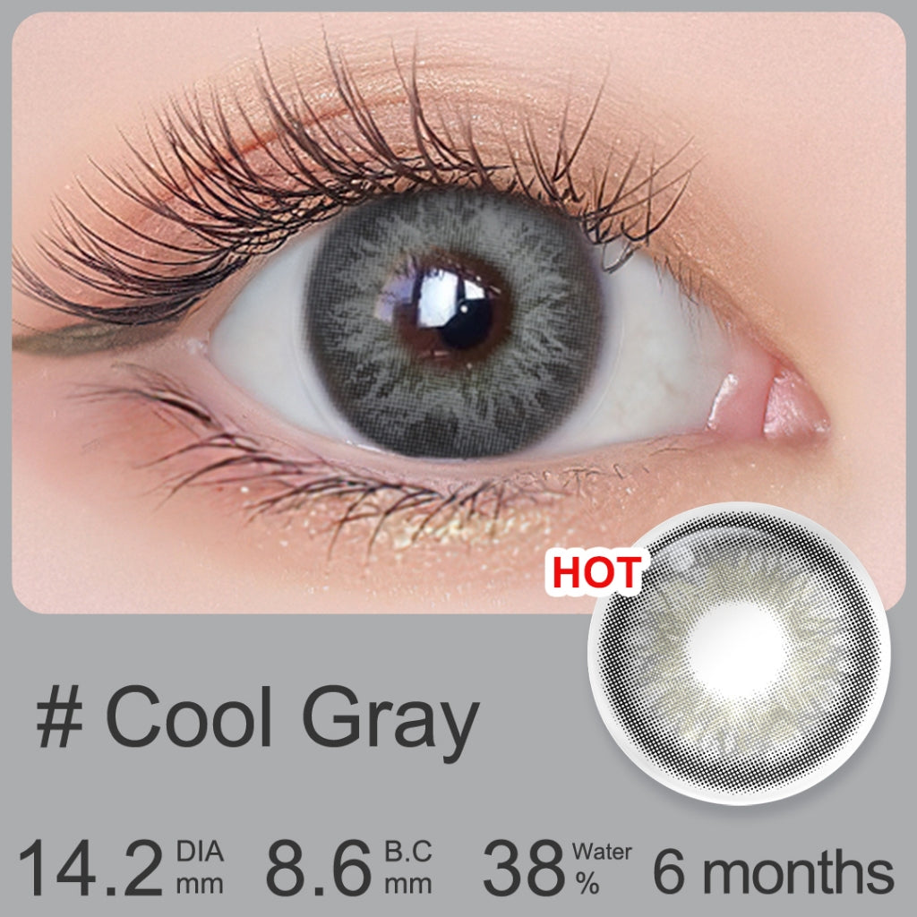 Magister Softlens 14.2 mm Mata Normal softlens grey Lensa Kontak Bergaya Soflens Murah Lensa Warna