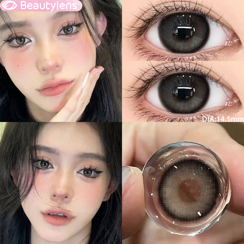 BEAUTYLENS Glossy Natural Colored Contact Lenses - 14.5mm Diameter, 6 Month Use, Power Range: -0.50 to -8.00
