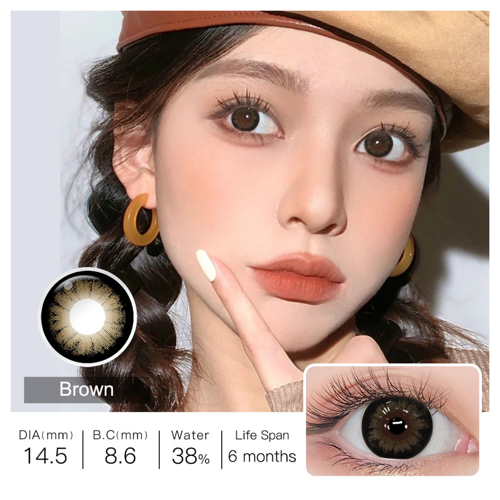 Set isi 3 Magister softlens minus Sepasang softlens+120ml cairan 14.50mm big eyes