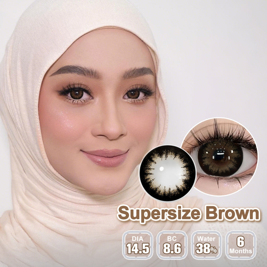 [0.00~-6.00] Magister Softlens Minus Diamond Soflen Minus Soflens 14.5mm Allure Gray Candy brown