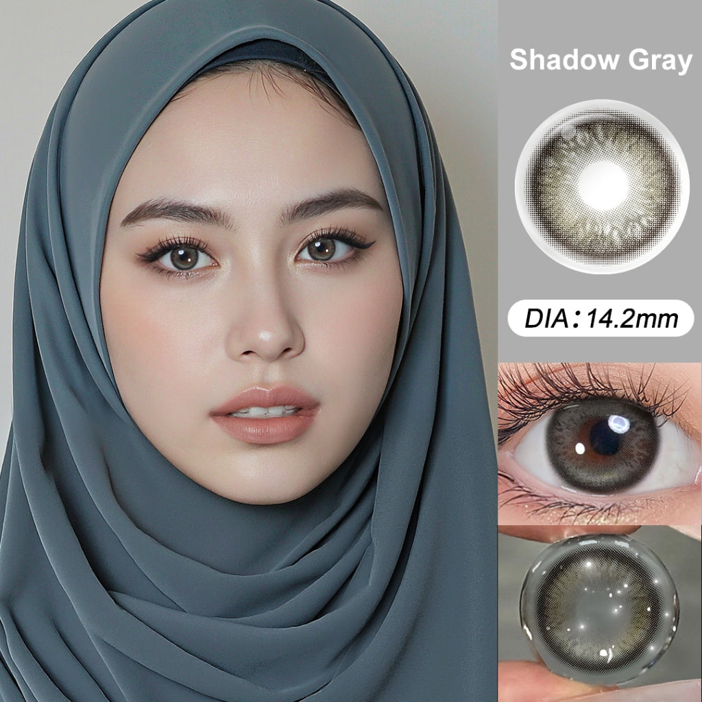 Magister Softlens minus BLUSH GIRL Buff Brown 14.2mm lensa kontak soflen warna Shadow Gray soflens normal